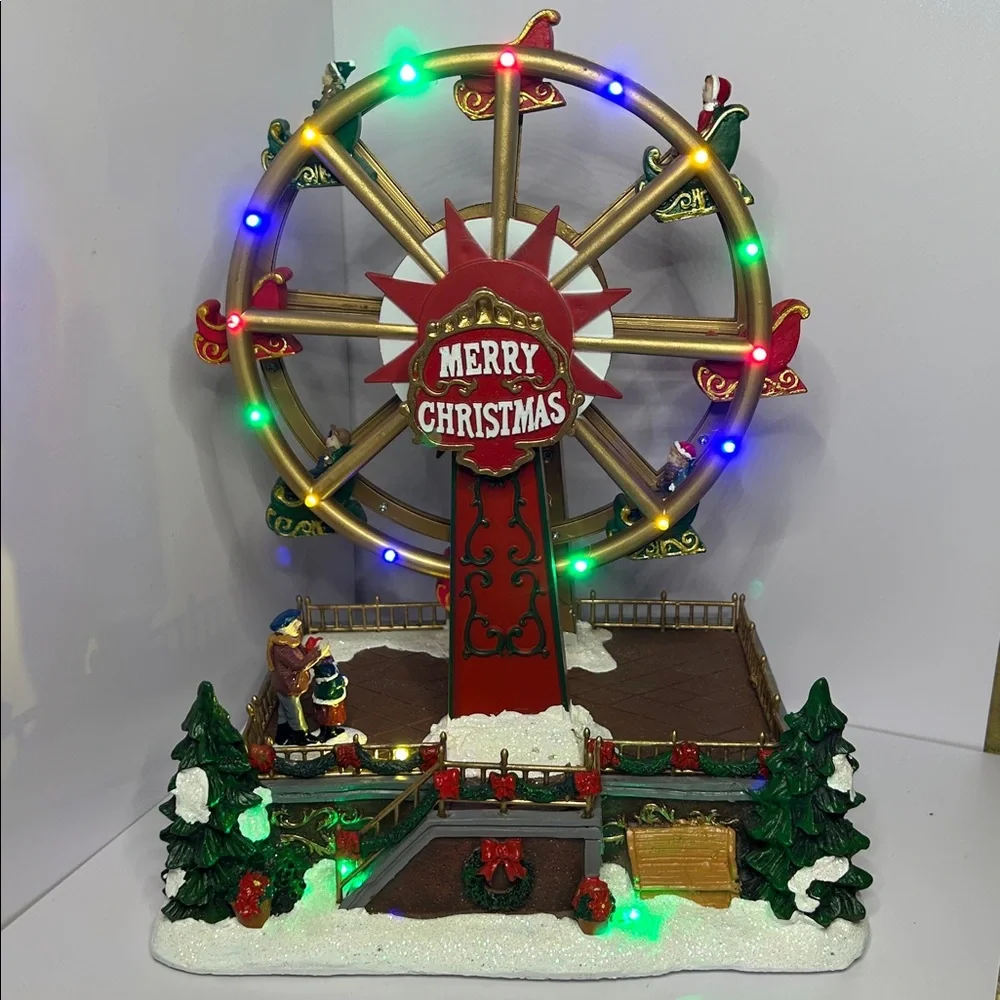 St. Nicholas Square® LED Musical Merry Christmas Ferris Wheel Table Decor